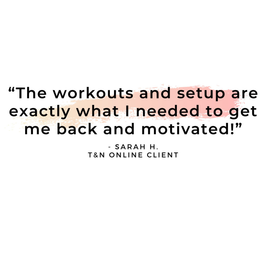 The online workouts and setup are exactly what I need to get me back and motivated.
