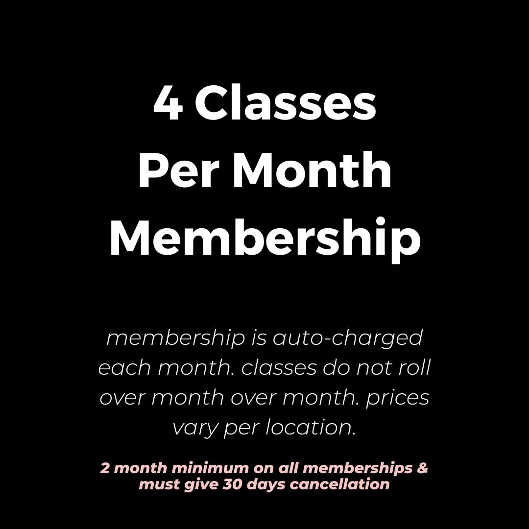 Monthly membership for Group Classes.